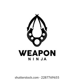 Logotipo de arma, vector de armamento tradicional Karambit, Herramienta de lucha Ninja Diseño sencillo, icono de símbolo, ilustración