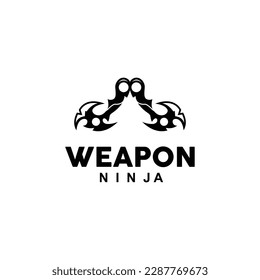 Logotipo de arma, vector de armamento tradicional Karambit, Herramienta de lucha Ninja Diseño sencillo, icono de símbolo, ilustración