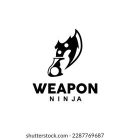 Weapon Logo, Traditional Weapon Karambit Vector, Ninja Fighting Tool Simple Design, Symbol Icon, Illustration