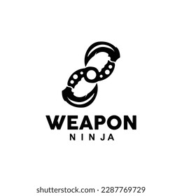 Waffenlogo, traditionelles Waffenkarambit-Vektorgrafik, Ninja-Kampfwerkzeug Einfaches Design, Symbolsymbol, Illustration