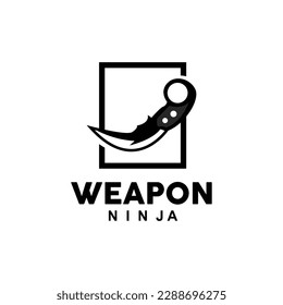 Weapon Logo, Traditional Weapon Karambit Vector, Ninja Fighting Tool Simple Design, Symbol Icon, Illustration