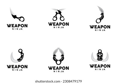 Weapon Logo, Traditional Weapon Karambit Vector, Ninja Fighting Tool Simple Design, Symbol Icon, Illustration