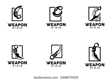 Weapon Logo, Traditional Weapon Karambit Vector, Ninja Fighting Tool Simple Design, Symbol Icon, Illustration