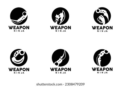 Weapon Logo, Traditional Weapon Karambit Vector, Ninja Fighting Tool Simple Design, Symbol Icon, Illustration