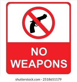 Arma no permitida Tablero. Arma no permitida símbolo Vector