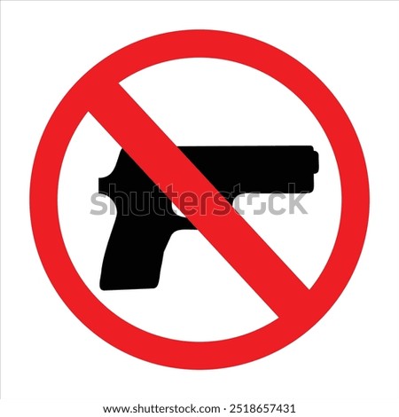 weapon not allowed sign. weapon not allow icon