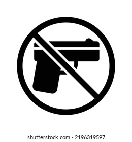 Ilustración de iconos vectores de restricción de armas