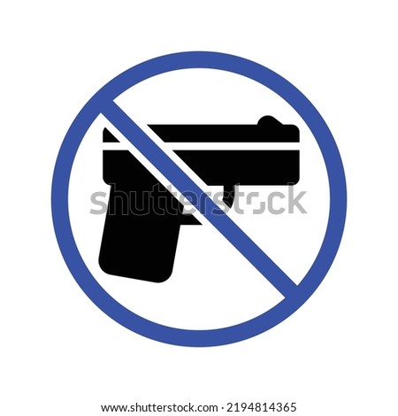 Weapon Restriction Vector Icon Illustration