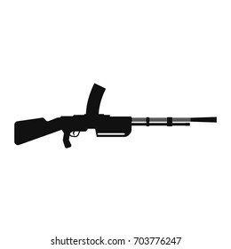 Weapon silhouettes Vector black icon on white background