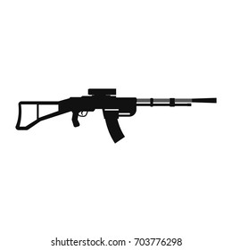 Weapon silhouettes Vector black icon on white background