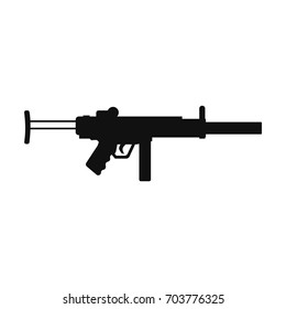 Weapon silhouettes Vector black icon on white background