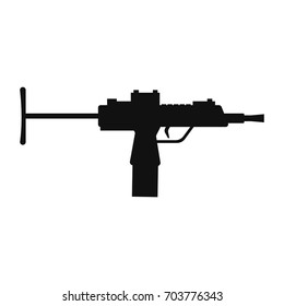 Weapon silhouettes Vector black icon on white background