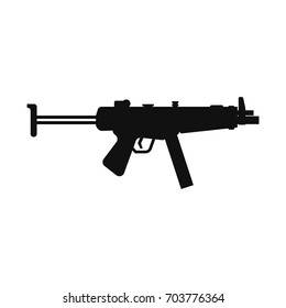 Weapon silhouettes Vector black icon on white background