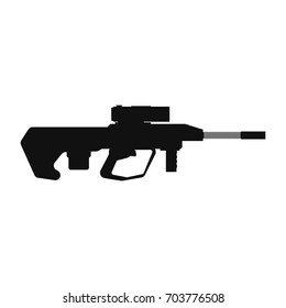 Weapon silhouettes Vector black icon on white background