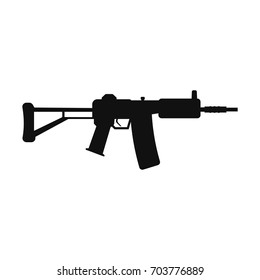 Weapon silhouettes Vector black icon on white background