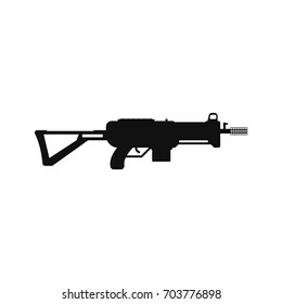 Weapon silhouettes Vector black icon on white background