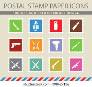 Weapon simply icons for web and user interface