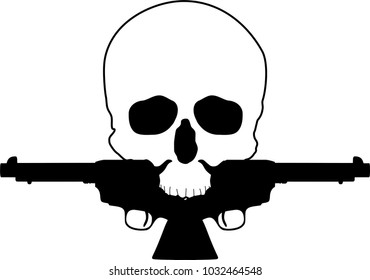 Weapon and Skull Symbol