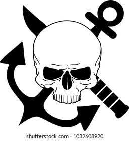 Weapon and Skull Symbol
