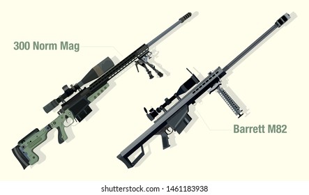 weapon sniper rifle vector ilustration 