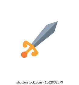weapon sword antique medieval flat design vector illustration