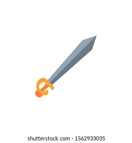 weapon sword antique medieval flat design vector illustration
