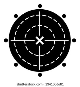 Weapon target icon. Simple illustration of weapon target vector icon for web design isolated on white background