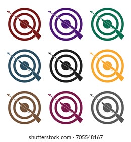 Weapon and target. Shooting gallery in an amusement park.Amusement park single icon in black style vector symbol stock illustration.
