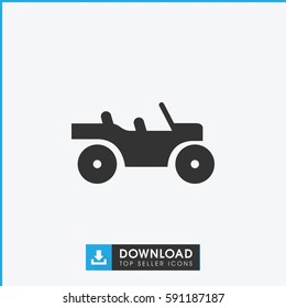 weapon truck icon. Simple filled weapon truck vector icon. On white background.