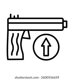 Weapon Upgrade Vector Line Icon Design