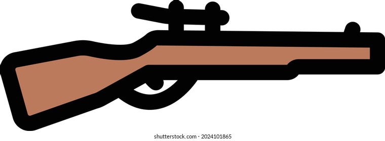 weapon vector line colour icon