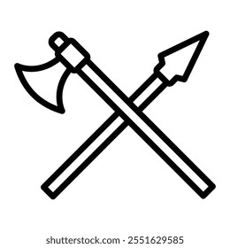 Weapon Vector Line Icon Design