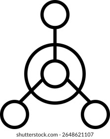 Diseño de icono de línea de Vector de arma