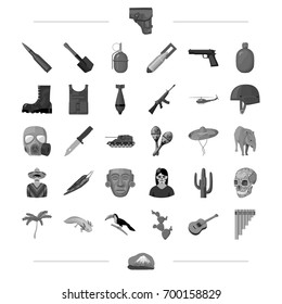 weapon, war, defense and other web icon in black style.national, tradition, animal icons in set collection.