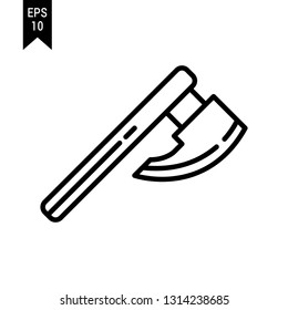Weapon of war icon: Axes with outlined style