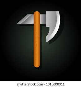 Weapon of war icon: Axes realistic 3 Dimensions Style and textured elements