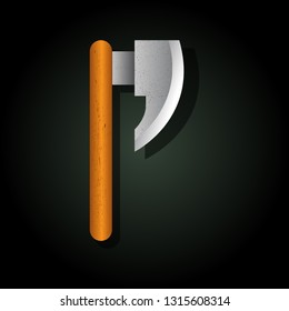 Weapon of war icon: Axes realistic 3 Dimensions Style and textured elements