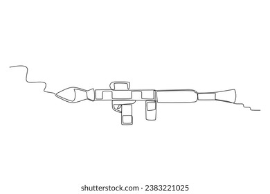 A weapon of war. War one-line drawing