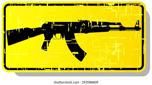 weapon warning sign. vector illustration