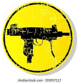 weapon warning sign. vector illustration 4