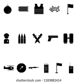 weapons conflict icon set
