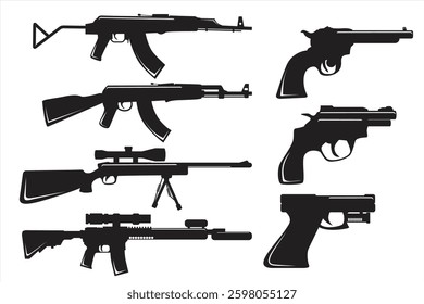 Weapons and Guns Monochrome Set