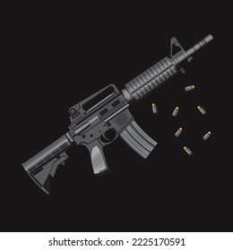 weapons guns pistols vector illustration