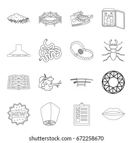 weapons, hunting, insect and other web icon in outline style.sport, hotel, lighting icons in set collection.