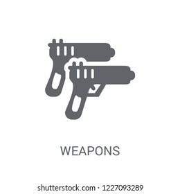 Weapons icon. Trendy Weapons logo concept on white background from Political collection. Suitable for use on web apps, mobile apps and print media.