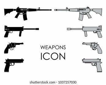 Weapons icons colored