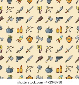 Weapons icons set,eps10