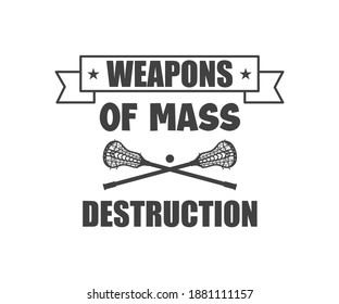 Armas de destrucción masiva Lacrosse, diseño de vectores Lacrosse