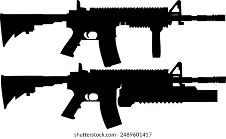 Icono de silueta de arma Arte vectorial