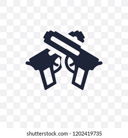 Weapons transparent icon. Weapons symbol design from Political collection. Simple element vector illustration on transparent background.